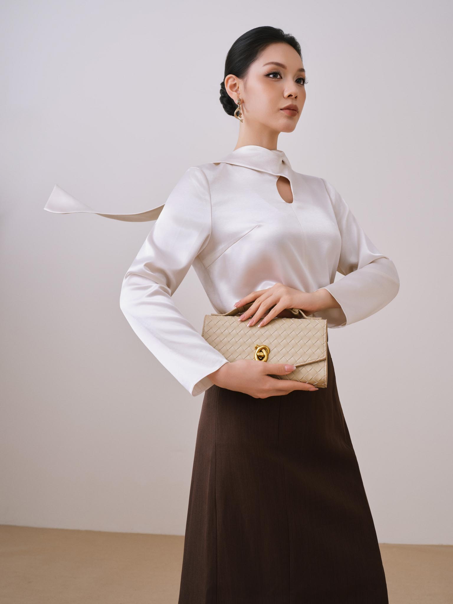 Chân váy midi cạp liền_A.1-3481